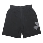 UNDER ARMOUR Mens Black Casual Shorts Large Logo M W30 Cotton Blend Comfort