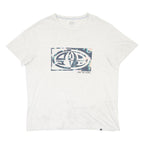 ANIMAL Mens White Graphic T-Shirt XL Cotton Blend Short Sleeve Crew Neck Casual