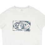 ANIMAL Mens White Graphic T-Shirt XL Cotton Blend Short Sleeve Crew Neck Casual