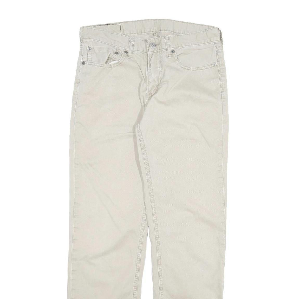 LEVI'S 514 Mens Jeans Slim Straight Denim Beige W31 L32 Classic Cotton Blend