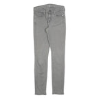 7 FOR ALL MANKIND Womens Jeans Grey Slim Skinny Denim Medium W25 L28 Stylish Zip