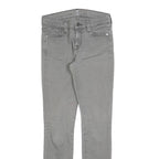 7 FOR ALL MANKIND Womens Jeans Grey Slim Skinny Denim Medium W25 L28 Stylish Zip