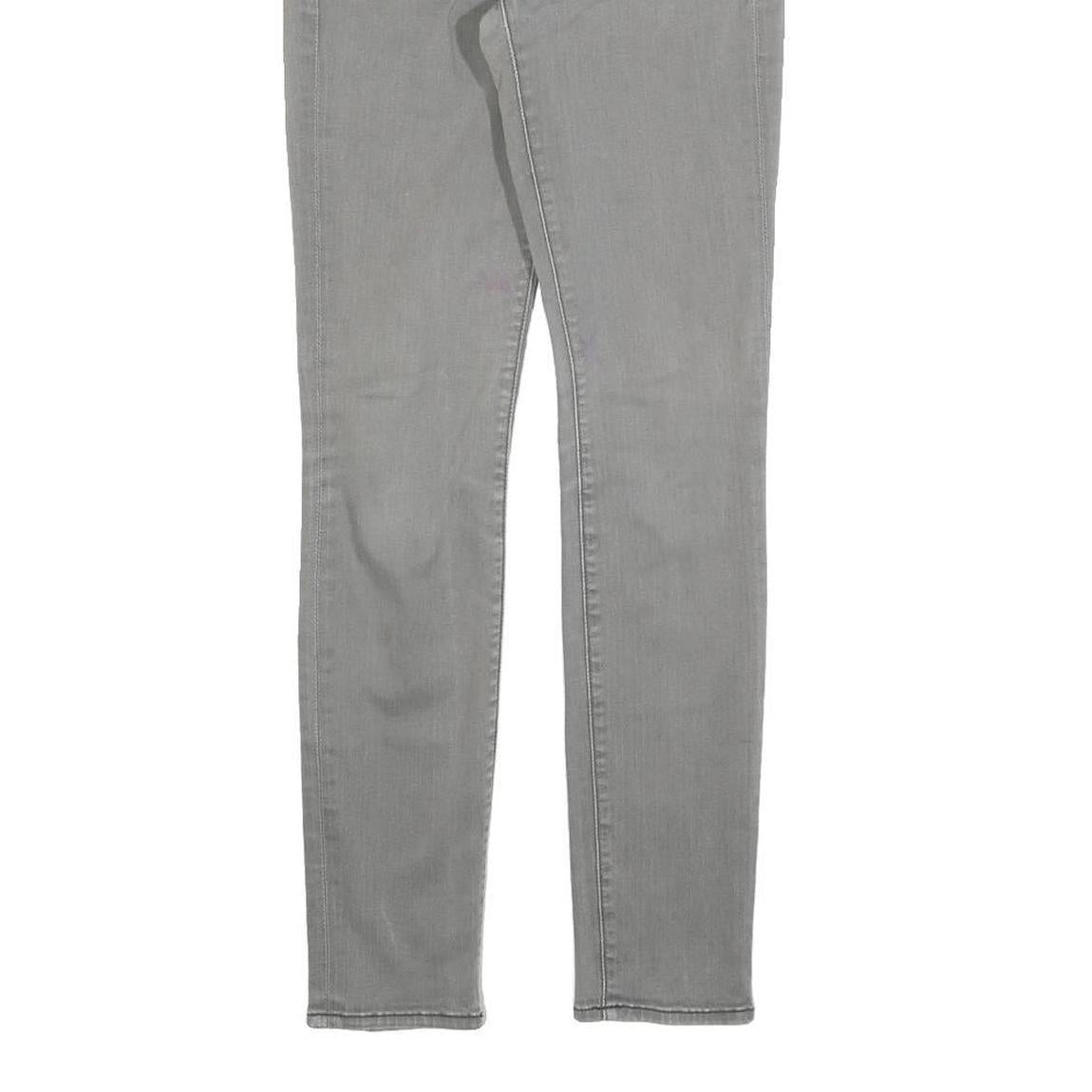 7 FOR ALL MANKIND Womens Jeans Grey Slim Skinny Denim Medium W25 L28 Stylish Zip