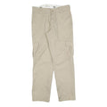DICKIES Mens Slim Beige Cargo Trousers W30 L30 Cotton Blend Zip Pockets