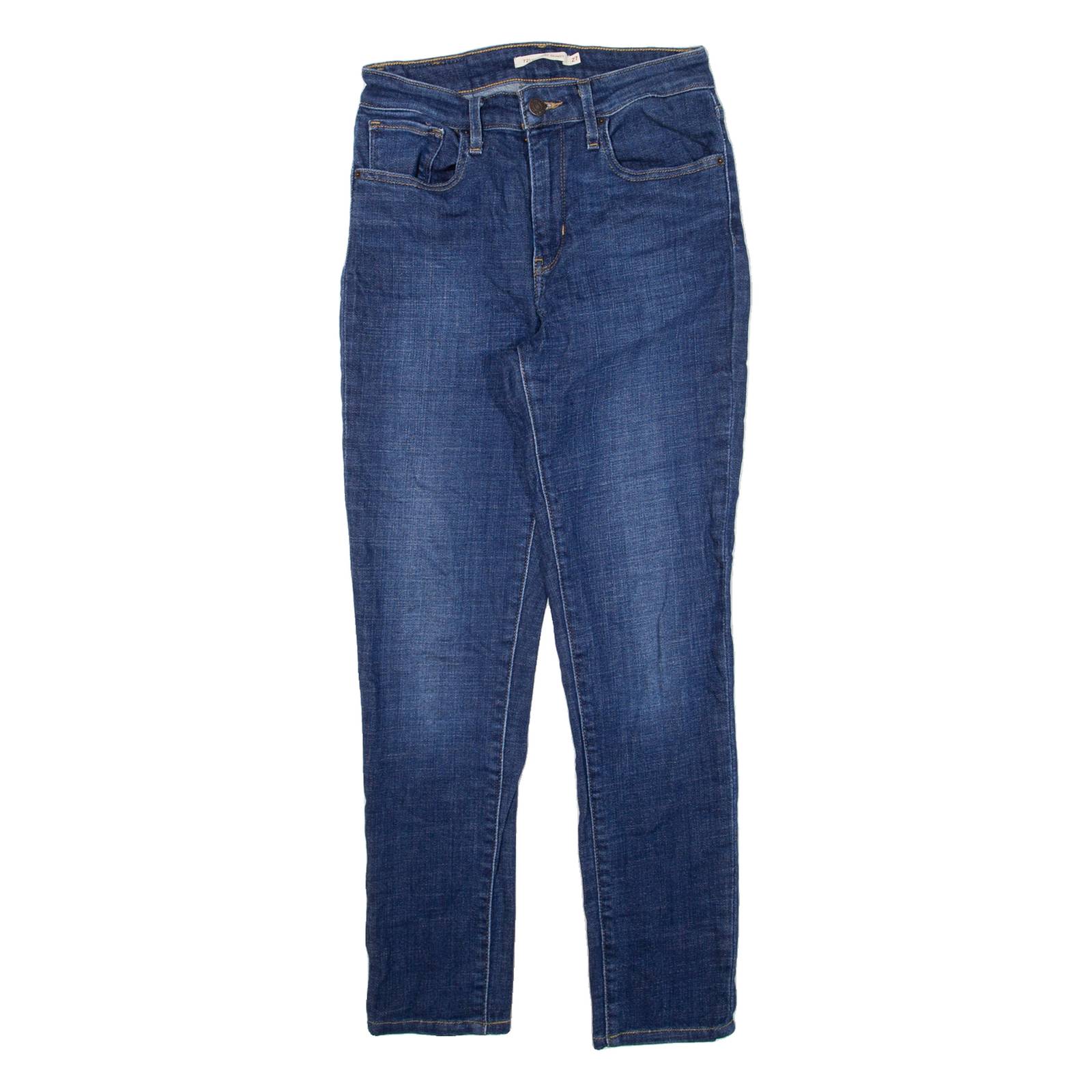 LEVI'S 721 High Rise Womens Jeans Blue Slim Skinny W25 L26