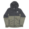 THE NORTH FACE Mens Black & Green Full Zip Hoodie L Outdoor Activewear
