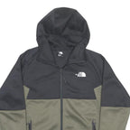 THE NORTH FACE Mens Black & Green Full Zip Hoodie L Outdoor Activewear
