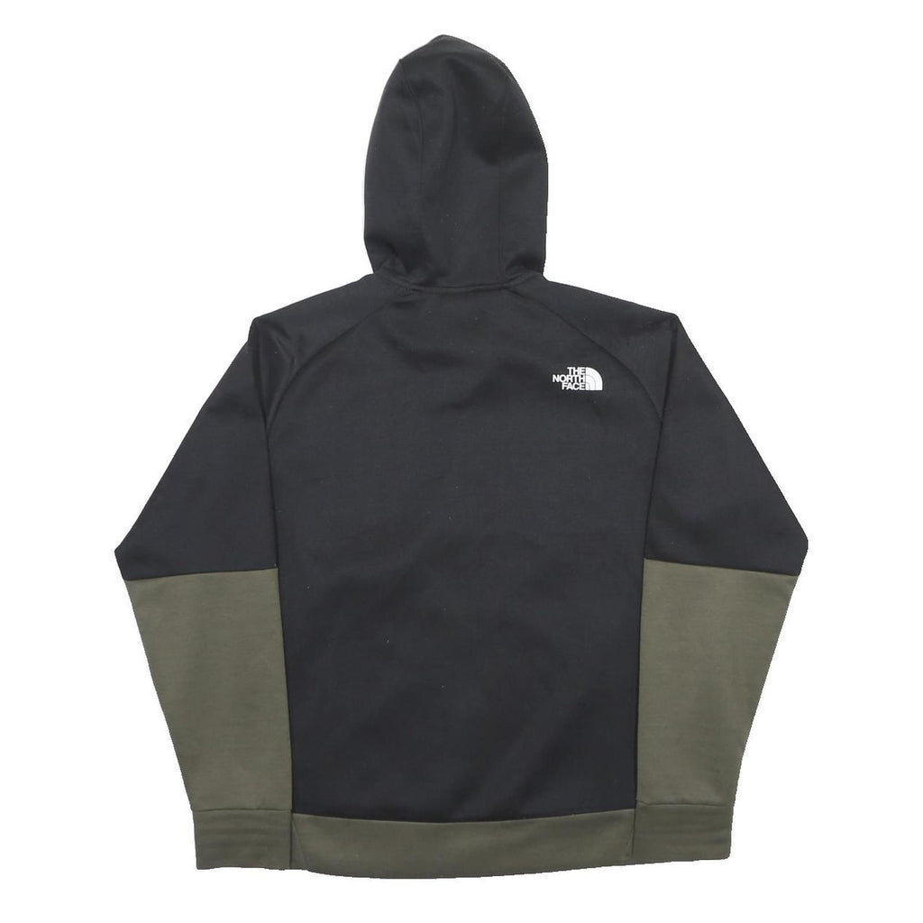 THE NORTH FACE Mens Black & Green Full Zip Hoodie L Outdoor Activewear