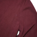 TOMMY HILFIGER Mens Maroon & Grey Patterned Cotton Jumper Crew Neck Basic Knit L