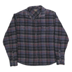 GREAT NORTHWEST Mens Blue Black & Red Checked Shirt XL Button Front Cotton Blend