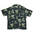 SUN CASUALS Mens Hawaiian Shirt Black Crazy Pattern XL