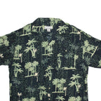 SUN CASUALS Mens Hawaiian Shirt Black Crazy Pattern XL