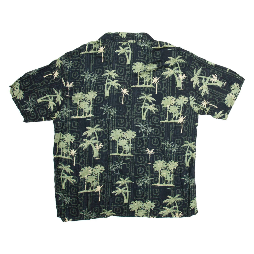 SUN CASUALS Mens Hawaiian Shirt Black Crazy Pattern XL