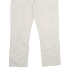 CHARLES VOGELE Mens Cotton Blend White Regular Cargo Trousers W40 L29 Casual Zip