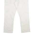 CHARLES VOGELE Mens Cotton Blend White Regular Cargo Trousers W40 L29 Casual Zip