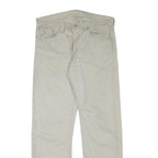 LEVI'S Mens Cotton Blend Beige Regular Straight Trousers W33 L30 Casual Zip