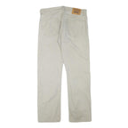 LEVI'S Mens Cotton Blend Beige Regular Straight Trousers W33 L30 Casual Zip