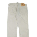 LEVI'S Mens Cotton Blend Beige Regular Straight Trousers W33 L30 Casual Zip