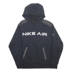 NIKE Mens Black Pullover Hoodie L Nike Air Logo Sweatshirt