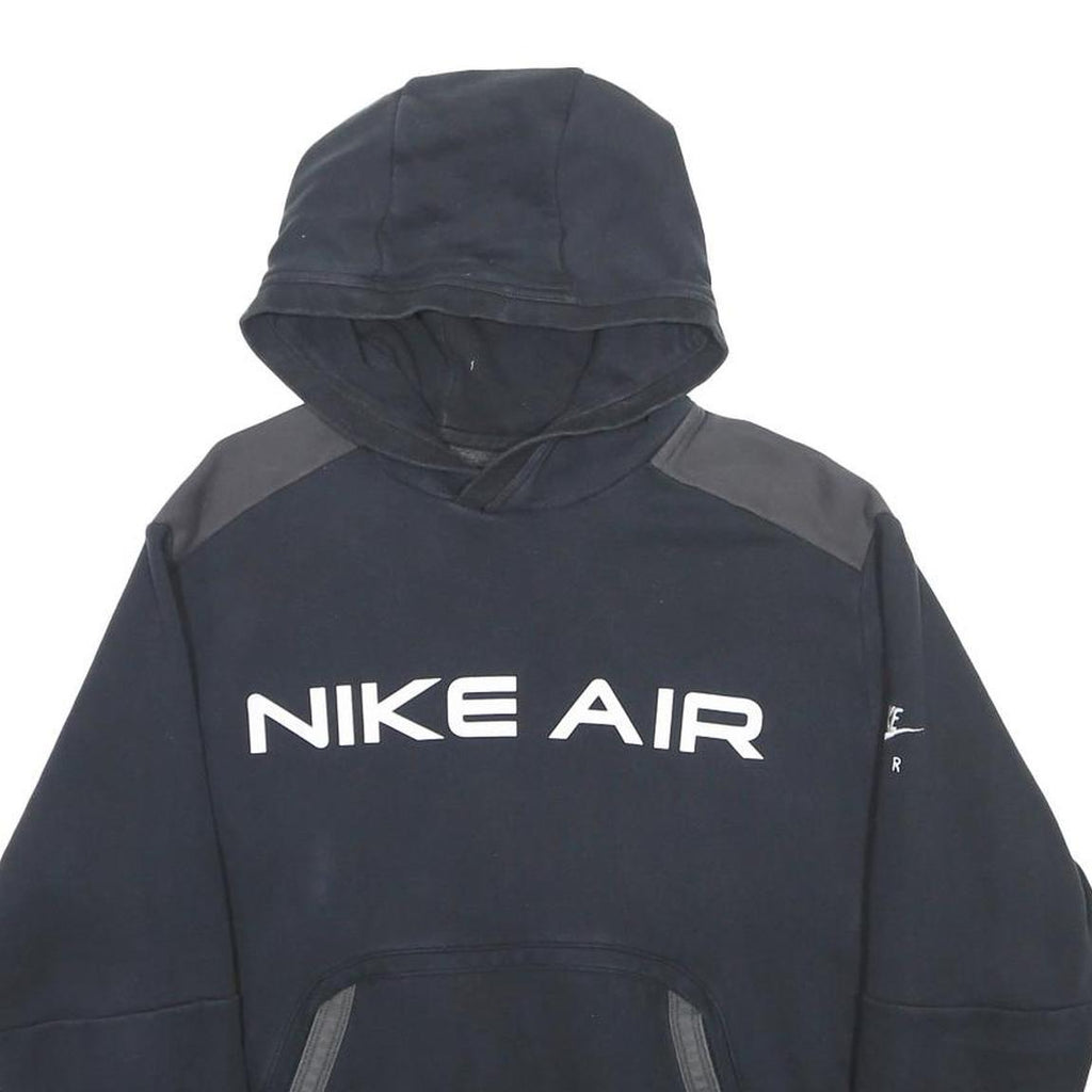 NIKE Mens Black Pullover Hoodie L Nike Air Logo Sweatshirt
