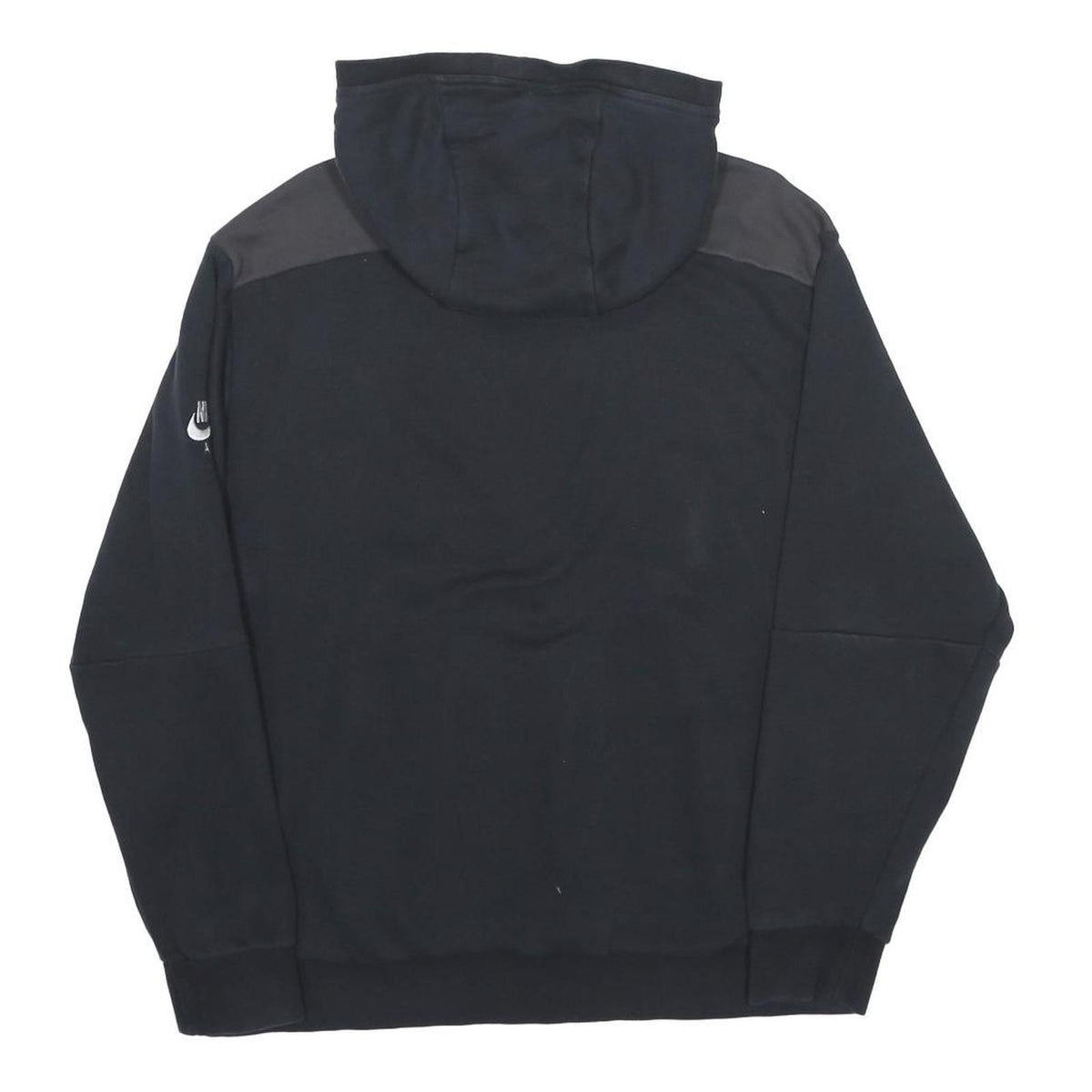NIKE Mens Black Pullover Hoodie L Nike Air Logo Sweatshirt