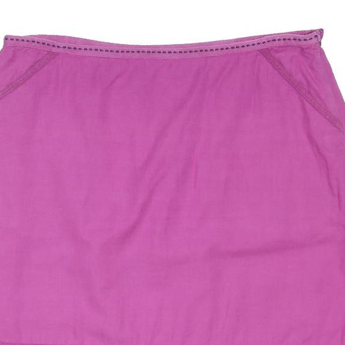 WHITE STUFF Womens Pink Cotton Blend Straight Knee Length Skirt UK 12 Casual