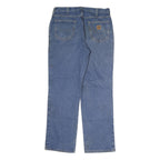 CARHARTT Mens Jeans Blue Regular Straight Denim Medium W34 L29 Workwear Zip