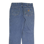 CARHARTT Mens Jeans Blue Regular Straight Denim Medium W34 L29 Workwear Zip