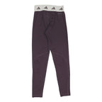 ADIDAS Womens Leggings Purple & White Slim Skinny S W22 L23 Techfit Performance