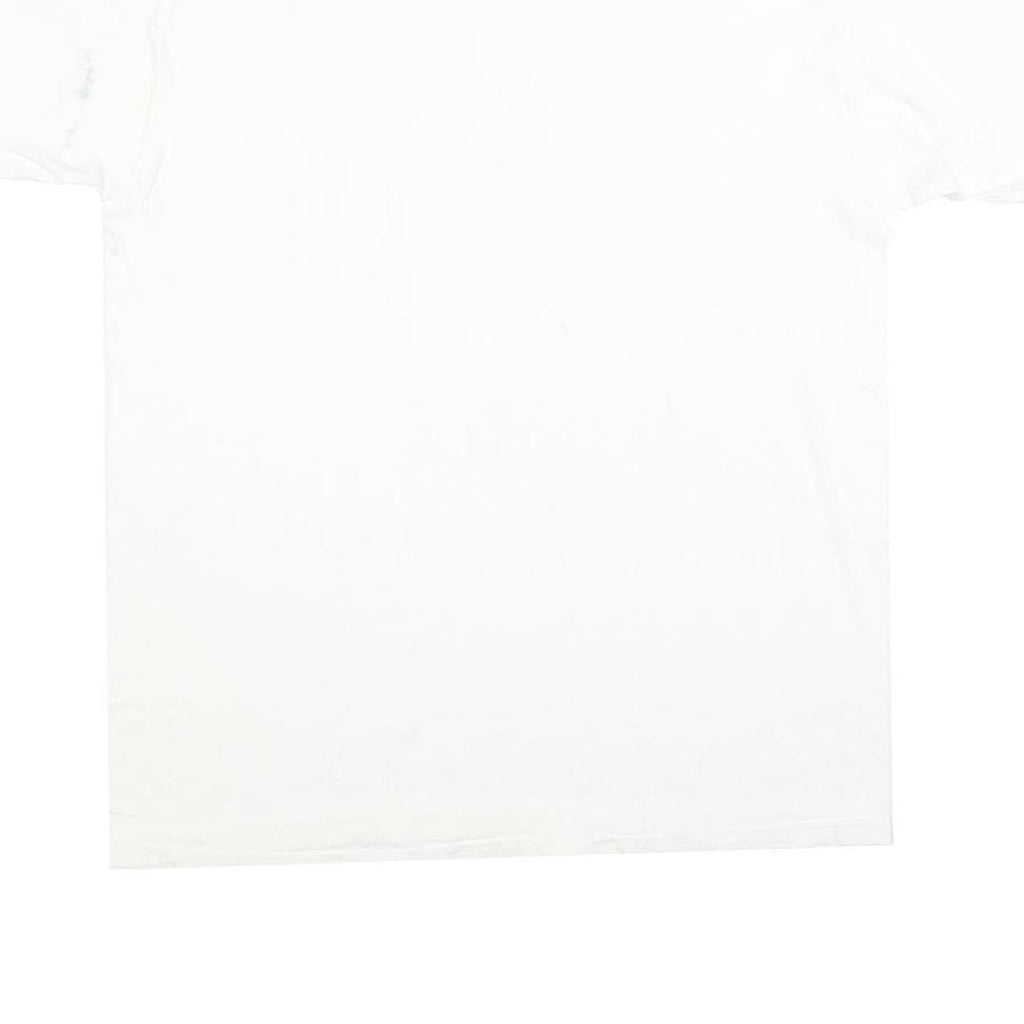 ONEITA Mens White & Beige San Antonio Graphic T-Shirt L Short Sleeve Crew Neck