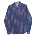NAUTICA Mens Blue & Red Patterned Casual Shirt XS Classic Fit Stylish