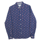 NAUTICA Mens Blue & Red Patterned Casual Shirt XS Classic Fit Stylish