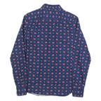 NAUTICA Mens Blue & Red Patterned Casual Shirt XS Classic Fit Stylish