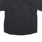 WRANGLER Mens Black Cotton Blend Shirt L Short Sleeve Casual Two Pocket