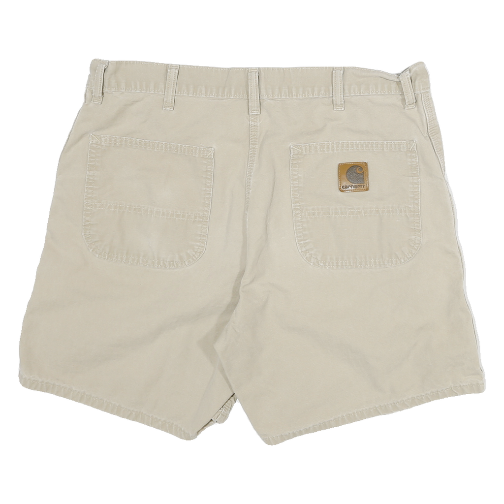 CARHARTT Mens Shorts Beige XL W35 Cotton Blend Casual Workwear Pockets