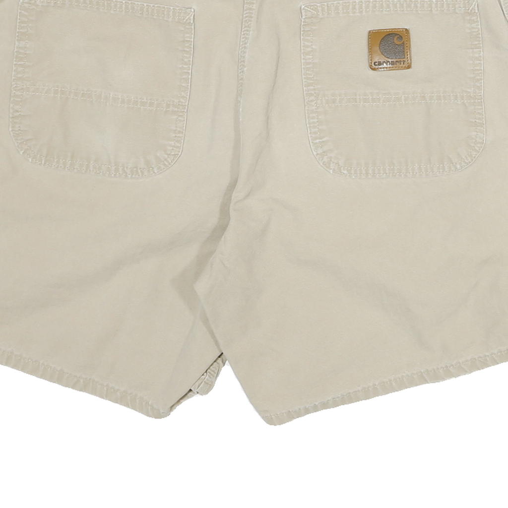 CARHARTT Mens Shorts Beige XL W35 Cotton Blend Casual Workwear Pockets