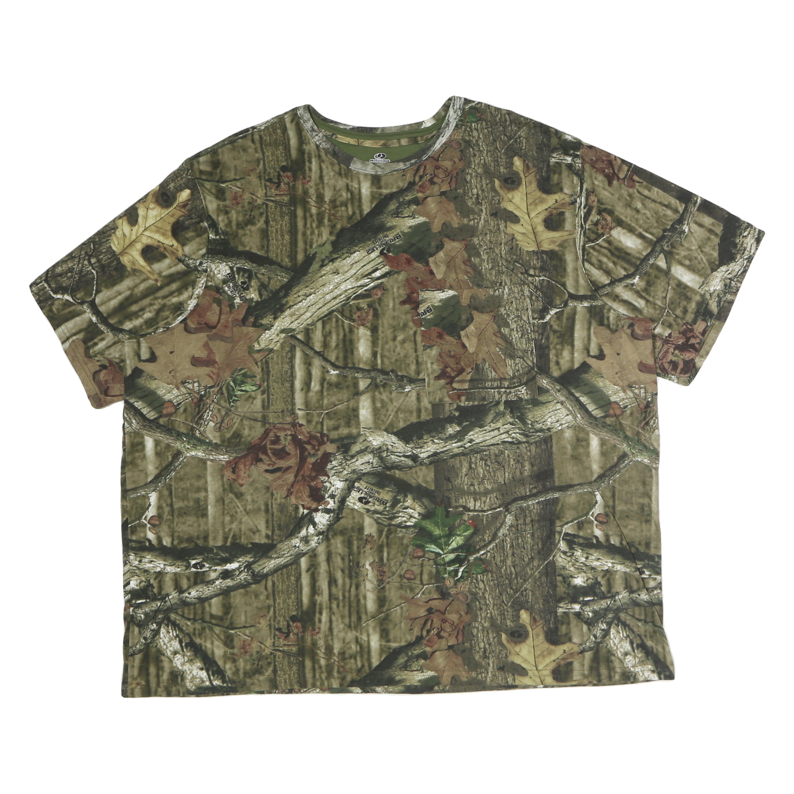 MOSSY OAK Mens Green Camo Graphic T-Shirt M Short Sleeve Crew Neck Cotton