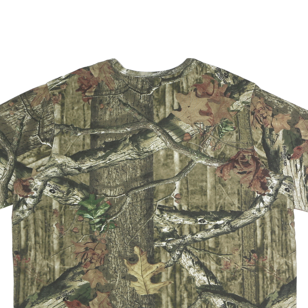 MOSSY OAK Mens Green Camo Graphic T-Shirt M Short Sleeve Crew Neck Cotton