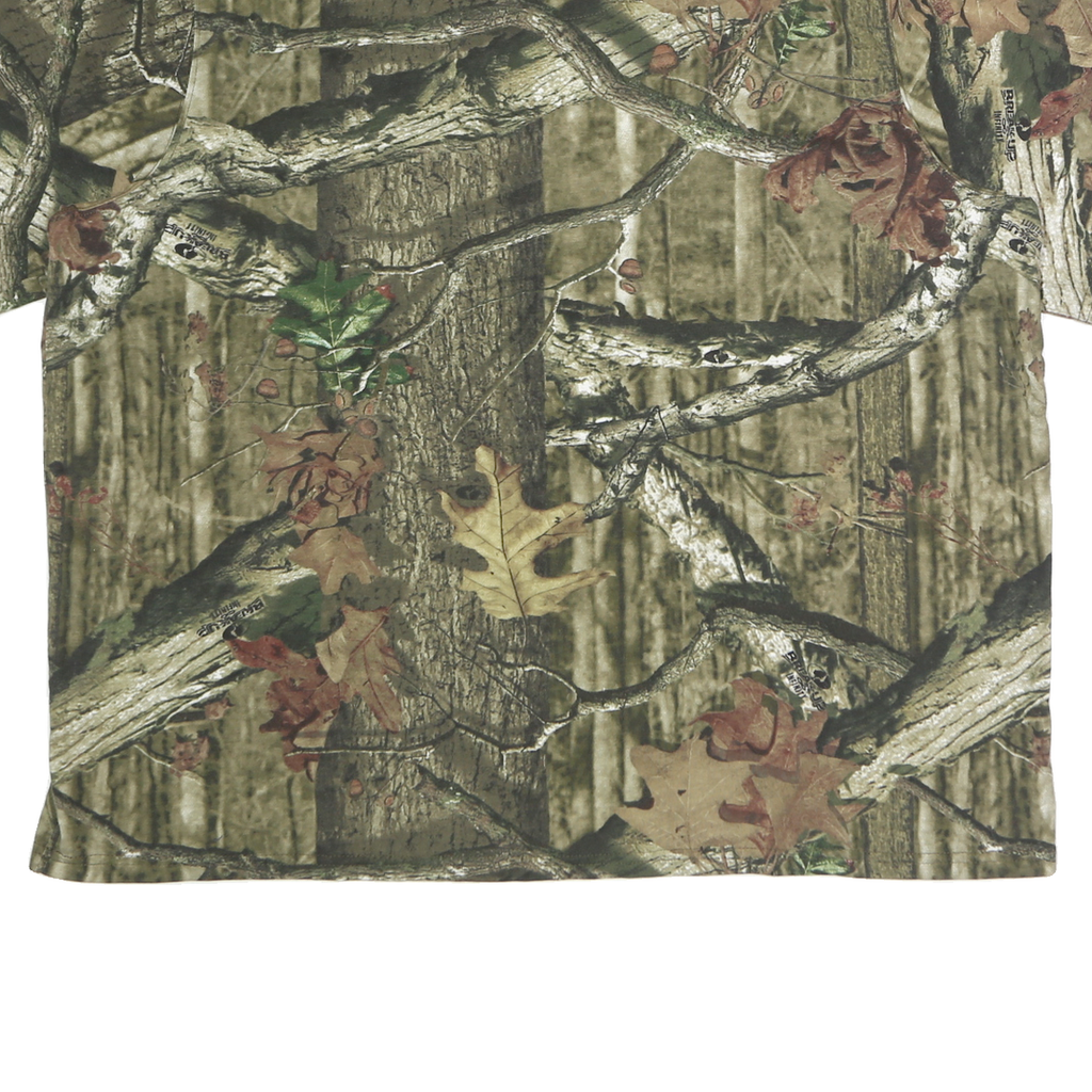 MOSSY OAK Mens Green Camo Graphic T-Shirt M Short Sleeve Crew Neck Cotton