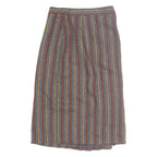 Womens Peasant Skirt Grey Midi Crazy Pattern S