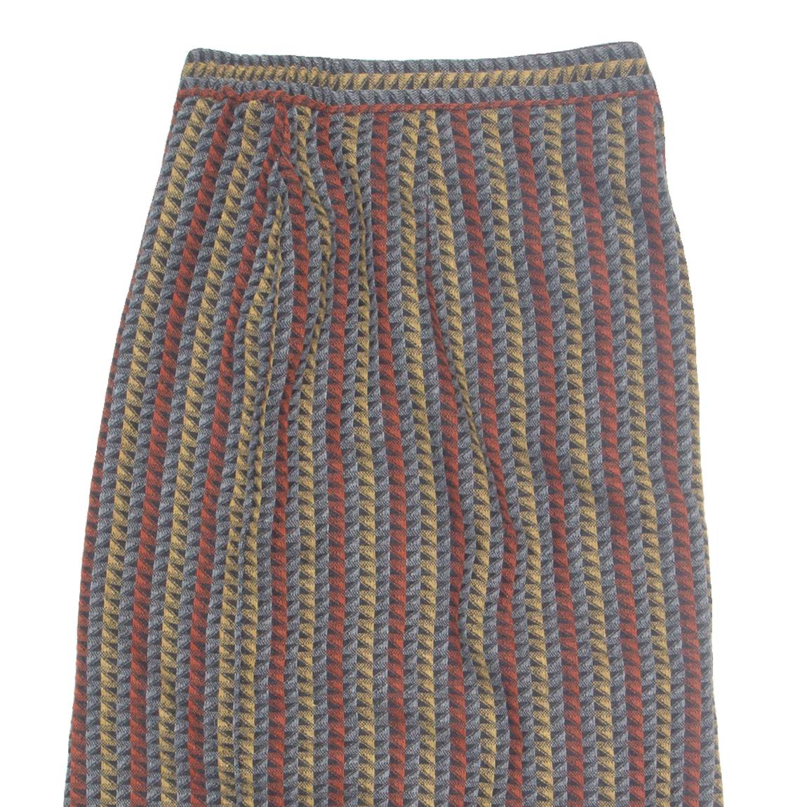 Womens Peasant Skirt Grey Midi Crazy Pattern S