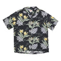 MD FASHION Mens Black & Yellow Hawaiian Shirt XL Rayon Floral Short Sleeve