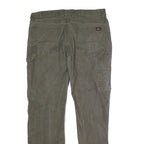 DICKIES Mens Cotton Blend Regular Fit Brown Trousers W38 L33 Workwear Utility