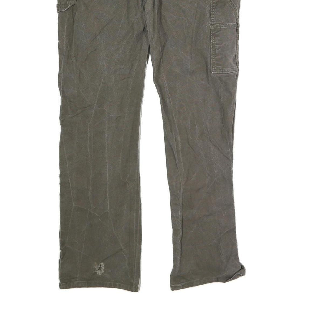 DICKIES Mens Cotton Blend Regular Fit Brown Trousers W38 L33 Workwear Utility