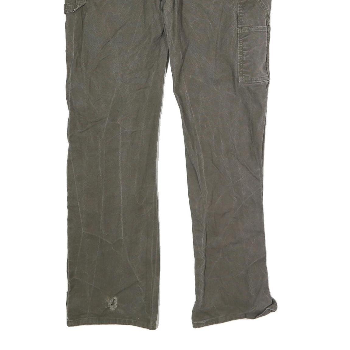 DICKIES Mens Cotton Blend Regular Fit Brown Trousers W38 L33 Workwear Utility