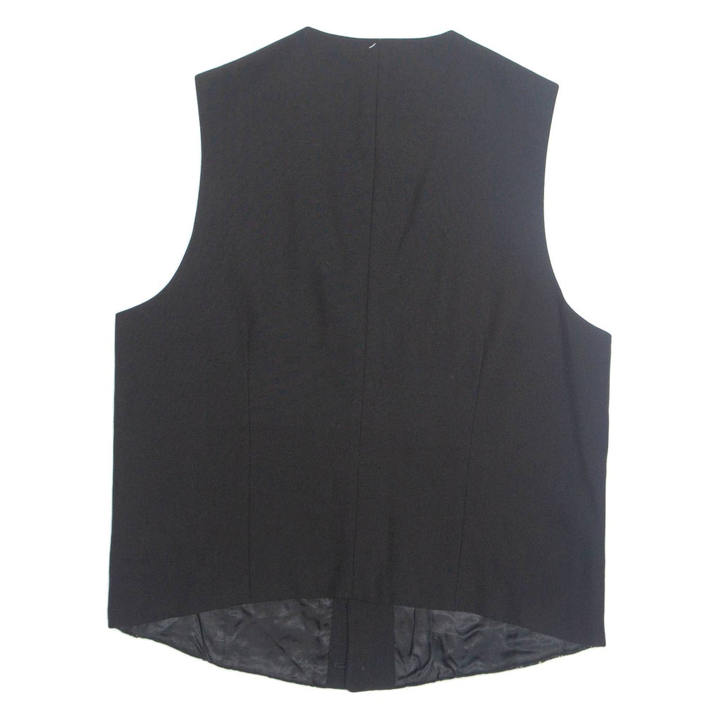Womens Printed Waistcoat Black V-Neck Sleeveless Striped XL