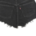 LEVI'S Womens Black Denim Cut-Off Shorts M W30 Distressed Casual Summer