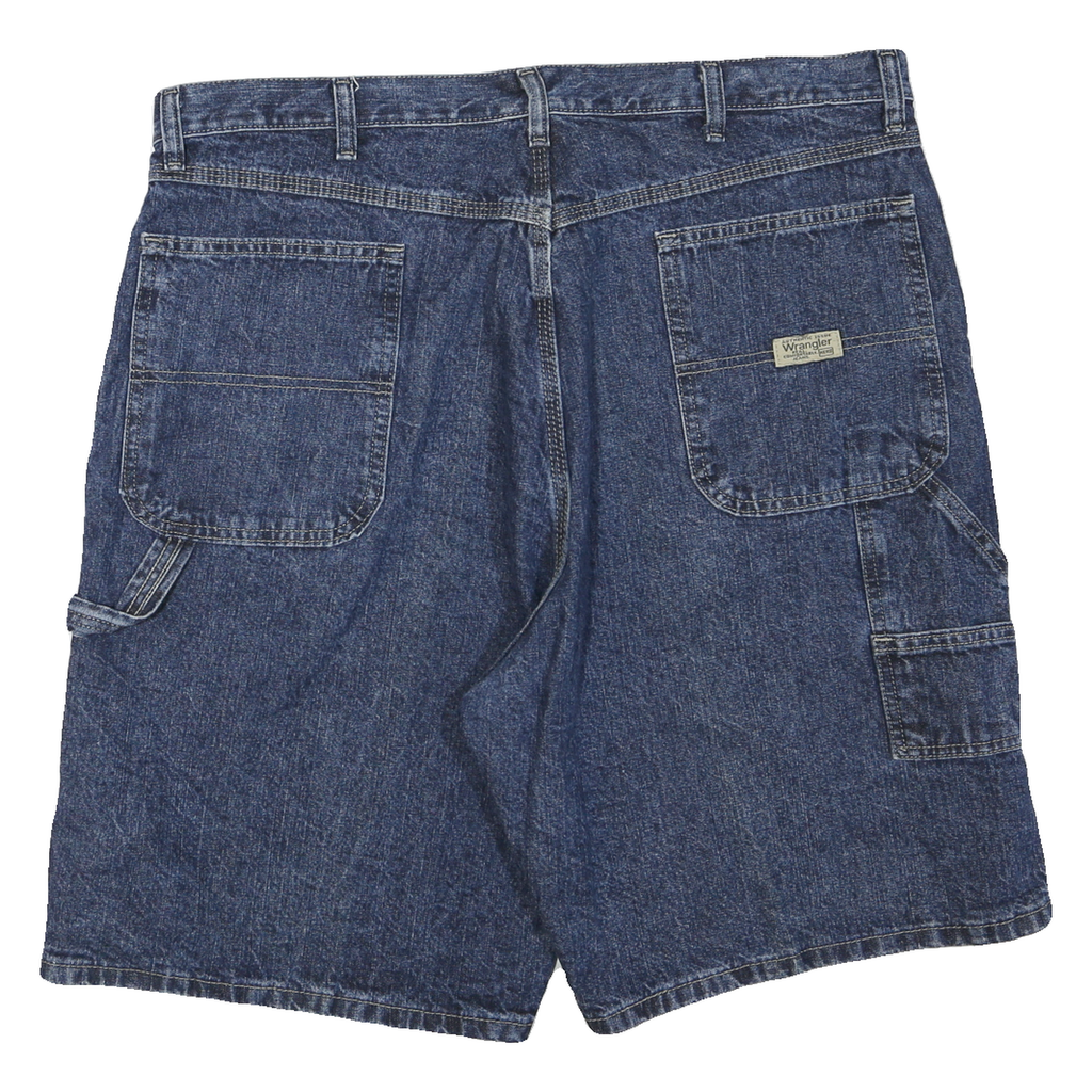 WRANGLER Mens Denim Blue Casual Shorts M W38 Workwear Utility Pocket