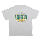 Mens Grey The Lambeau Leap Cotton Blend Graphic T-Shirt XL Short Sleeve Crew