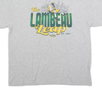 Mens Grey The Lambeau Leap Cotton Blend Graphic T-Shirt XL Short Sleeve Crew